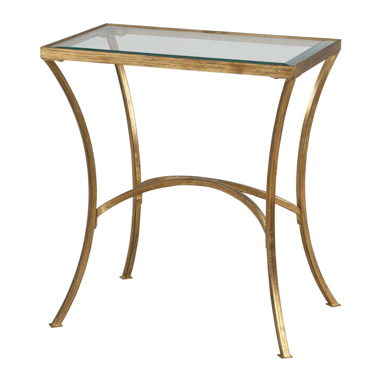 Gold Framed Glass End Table by Uttermost Alayna, alternate view 3