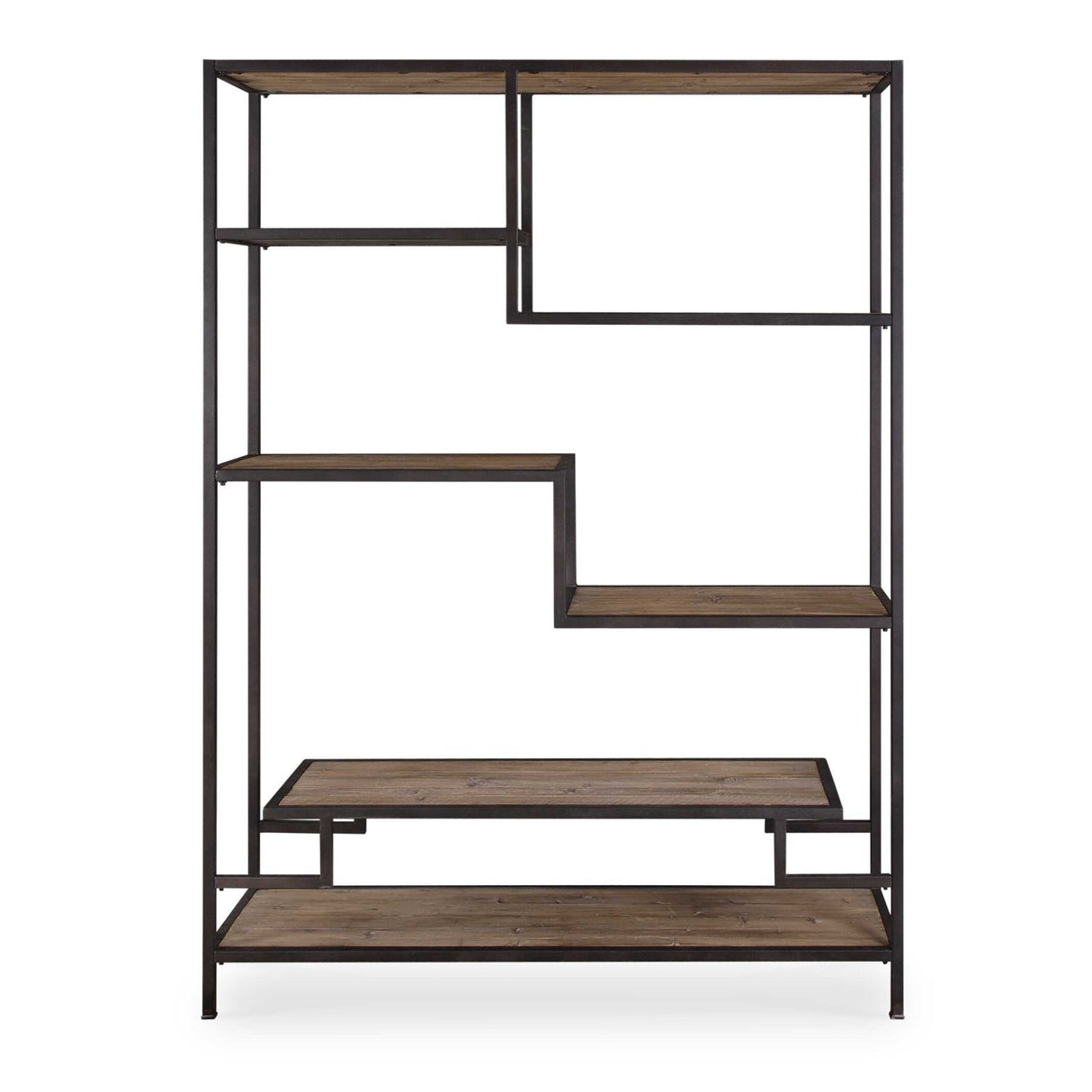 Modern European furniture - Pine Wood Staggered-Shelf Bookcase - www.oroa.com