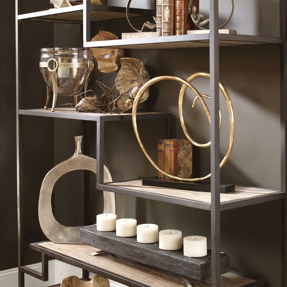 Modern European furniture - Pine Wood Staggered-Shelf Bookcase - www.oroa.com