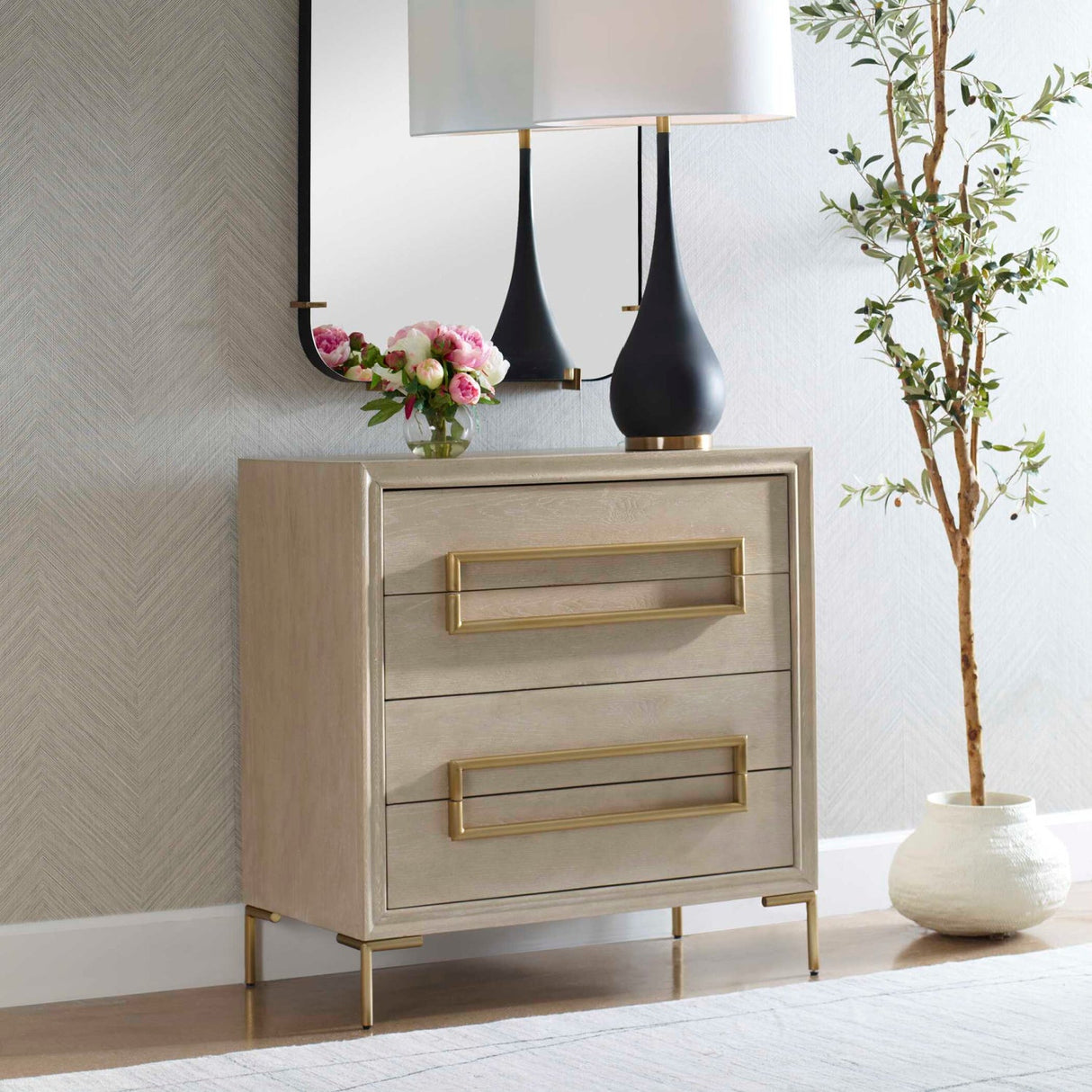 Modern European furniture - Light Oak 4-Drawer Accent Chest - www.oroa.com
