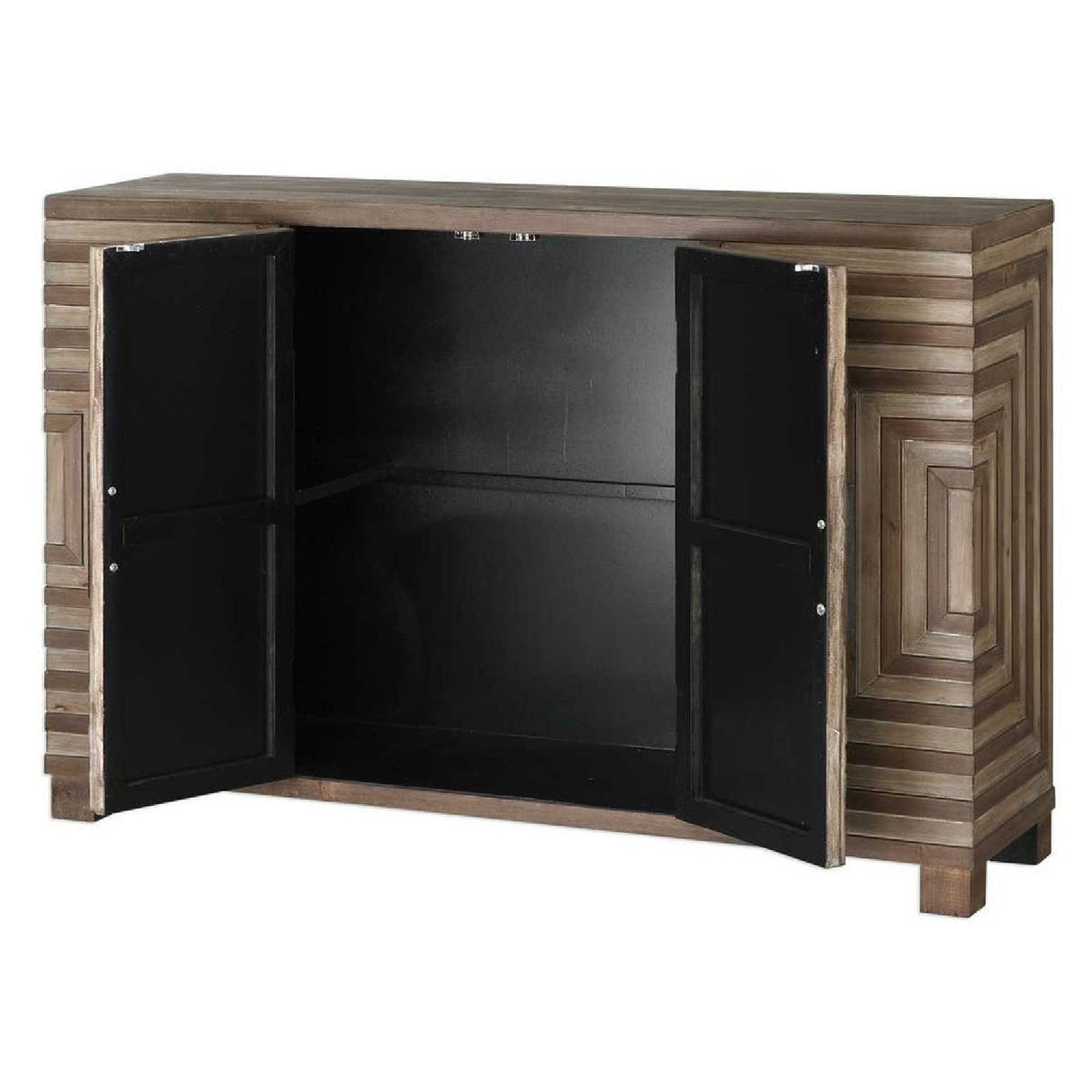 Fir Wood Parquet Console Cabinet by Uttermost Layton, alternate view 4