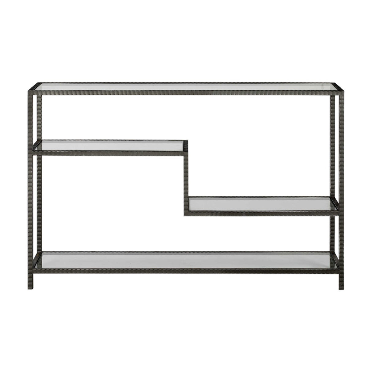 Black Iron Multilayered Console Table by Uttermost Leo