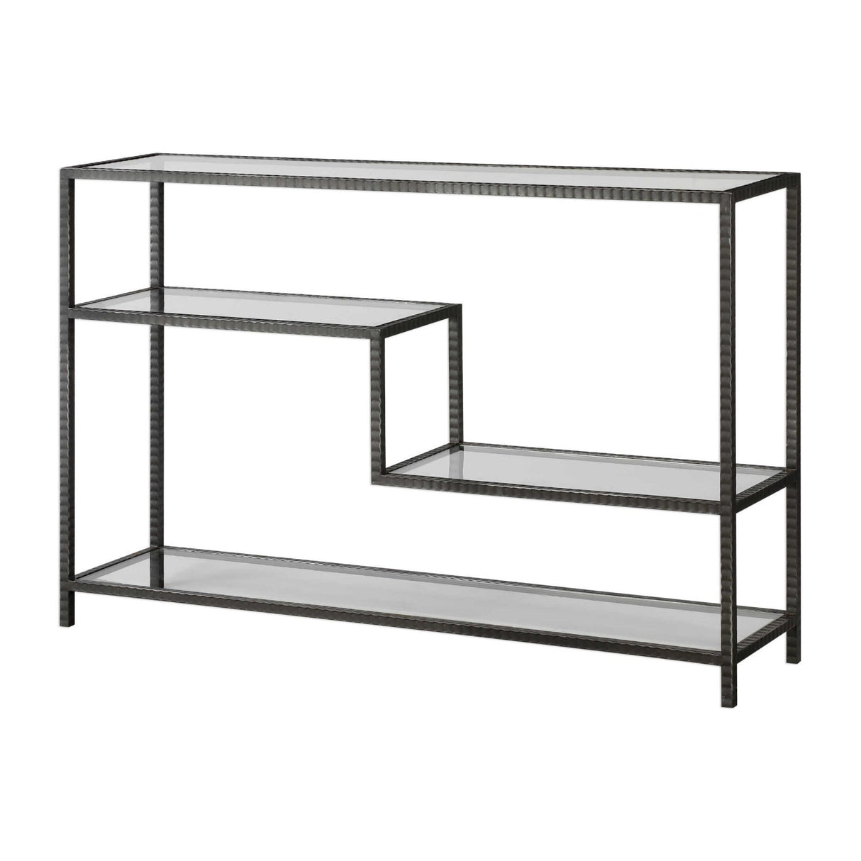 Black Iron Multilayered Console Table by Uttermost Leo, alternate view 3