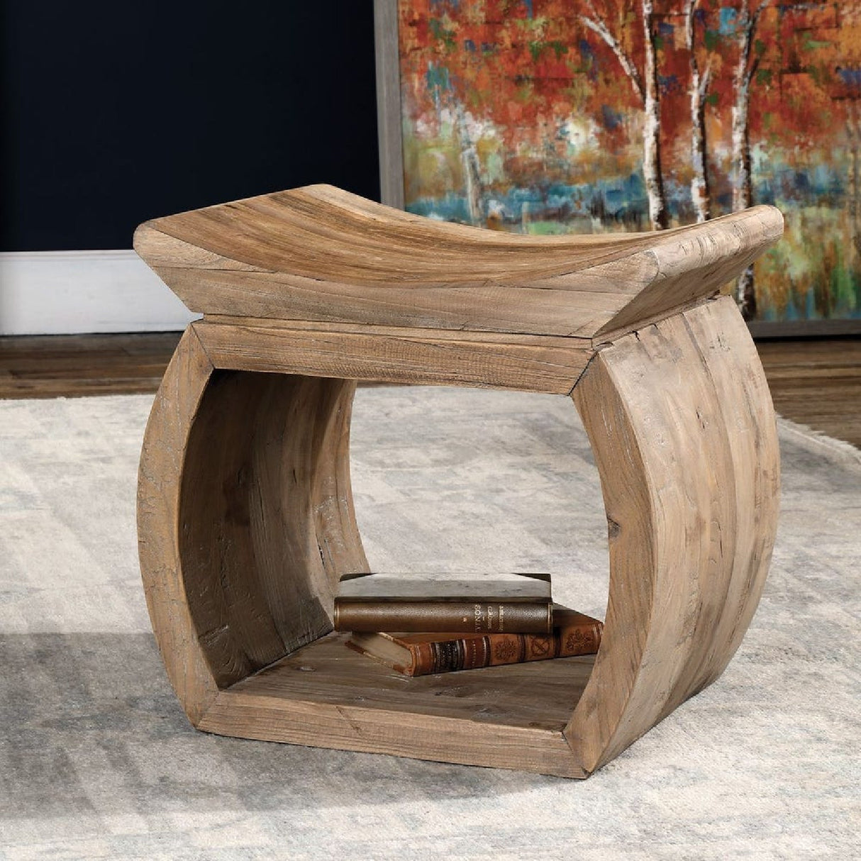 Modern European furniture - Elm Wood Accent Bench - www.oroa.com