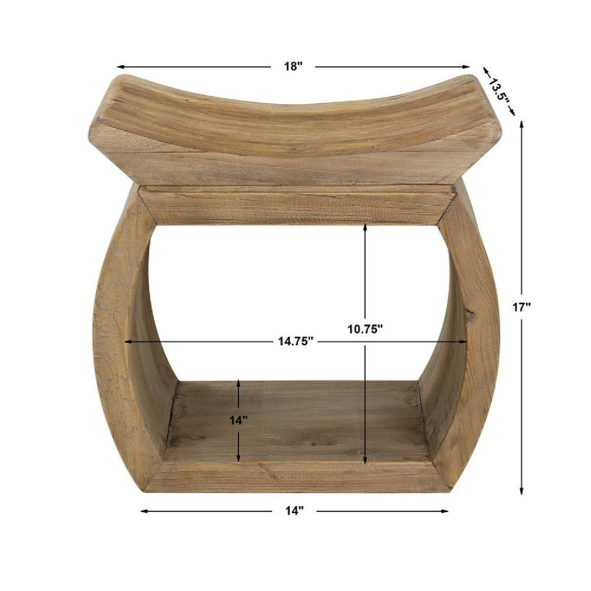 Modern European furniture - Elm Wood Accent Bench - www.oroa.com