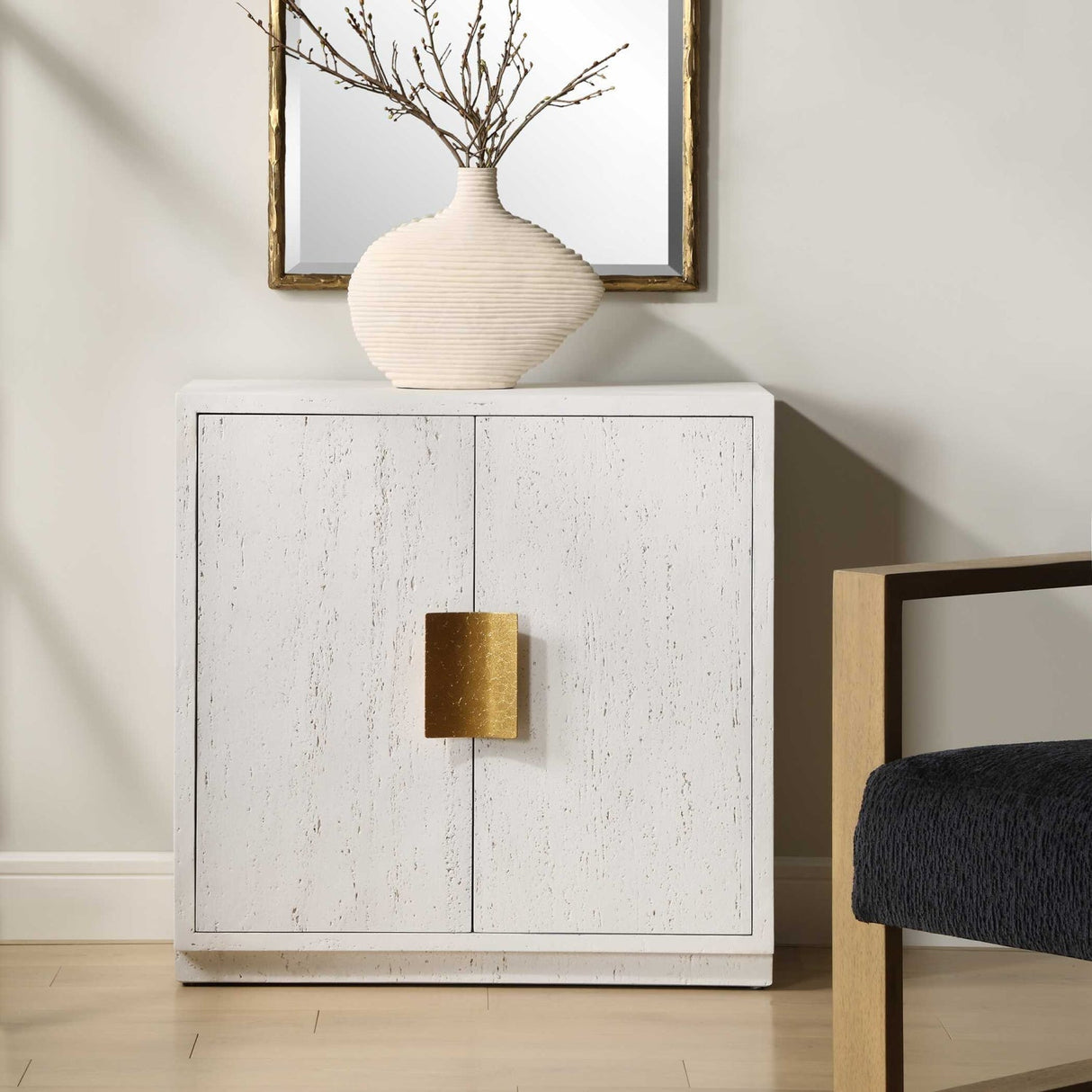 White 2-Door Cabinet by Uttermost Emma