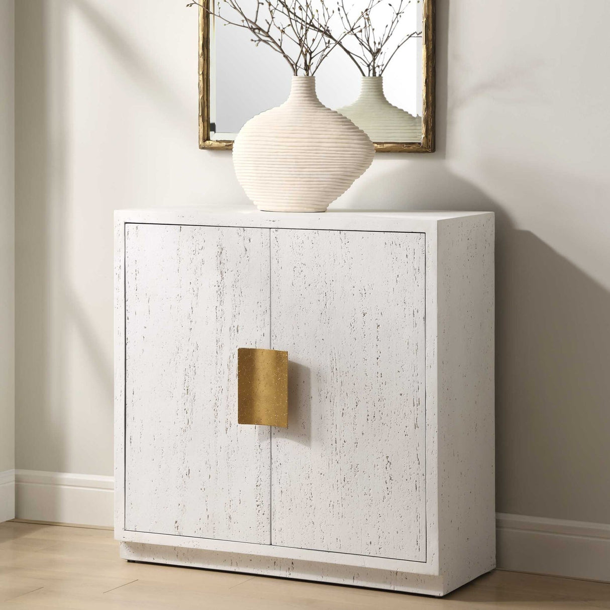 White 2-Door Cabinet by Uttermost Emma, alternate view 9