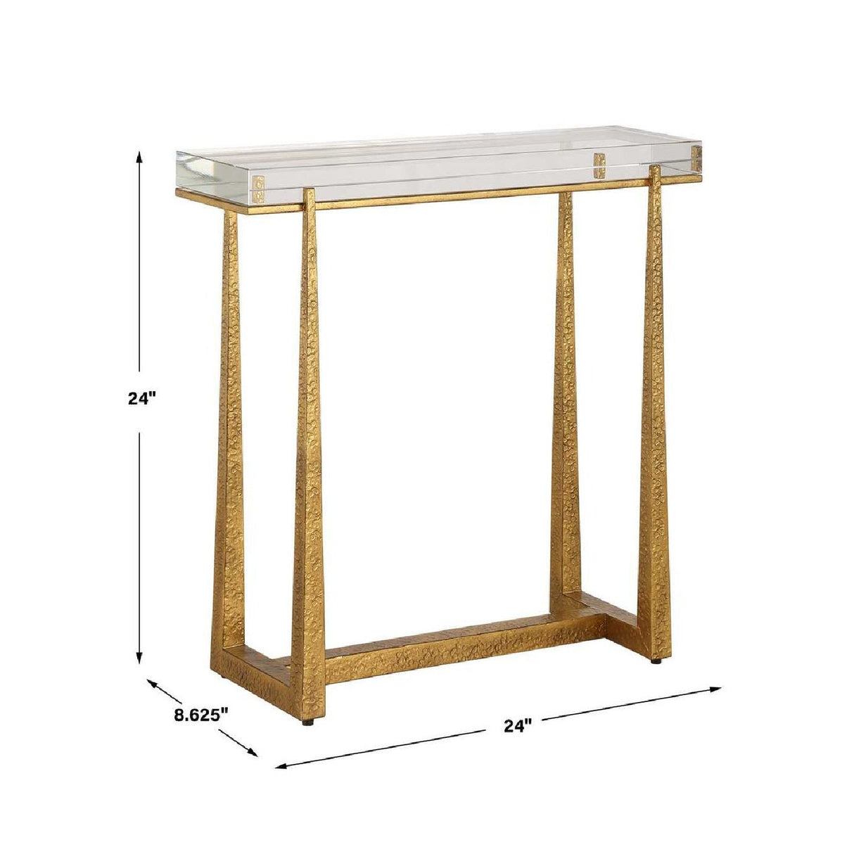 Modern European furniture - Crystal Top Accent Table - www.oroa.com