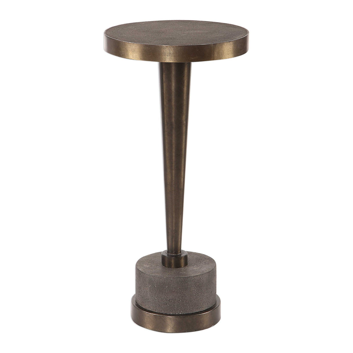 Bronze Pedestal Drink Table by Uttermost Masika