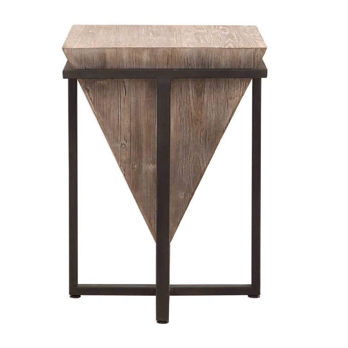 Modern European furniture - Fir Wood Pyramid Side Table - www.oroa.com
