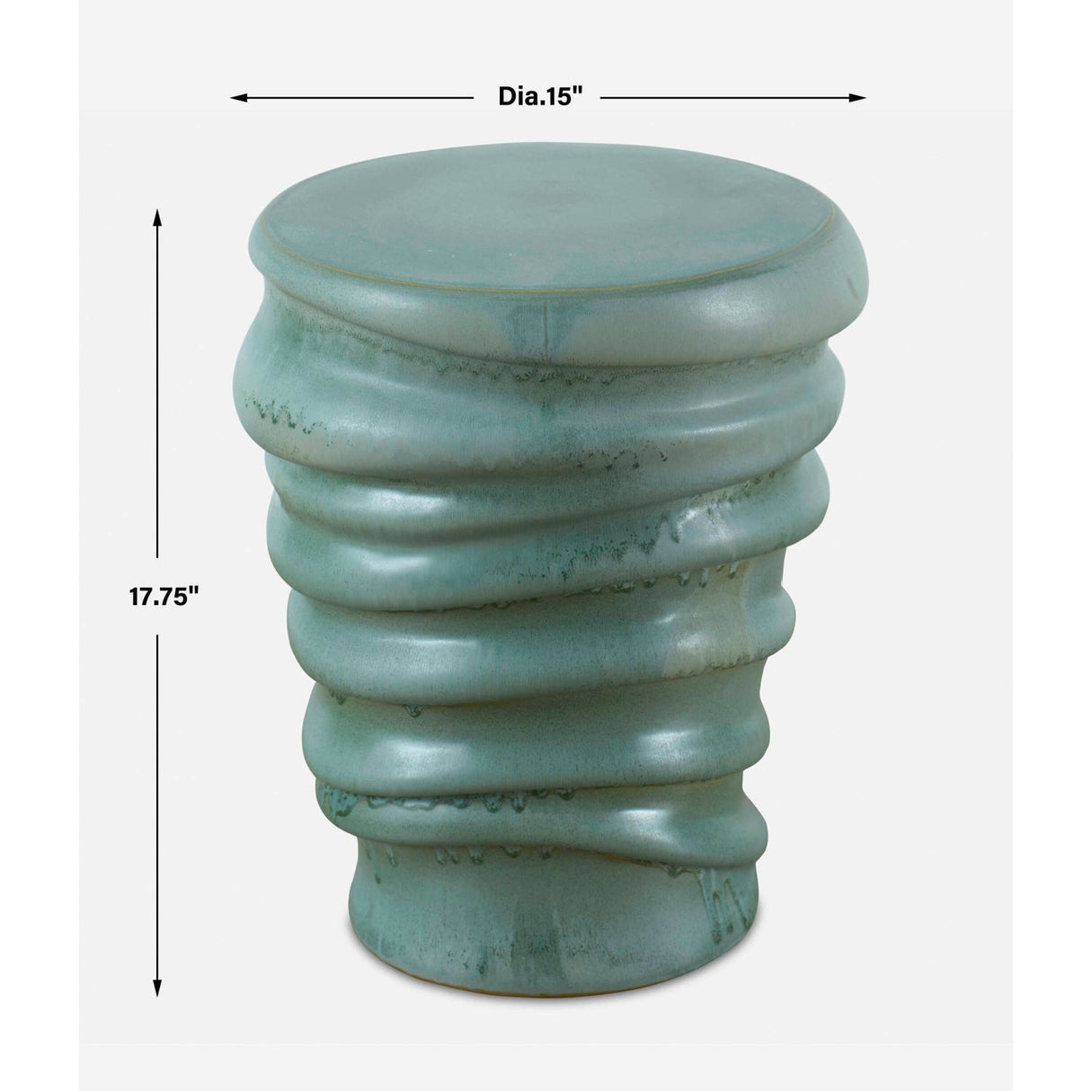 Modern European furniture - Blue-Green Organic Garden Stool - www.oroa.com