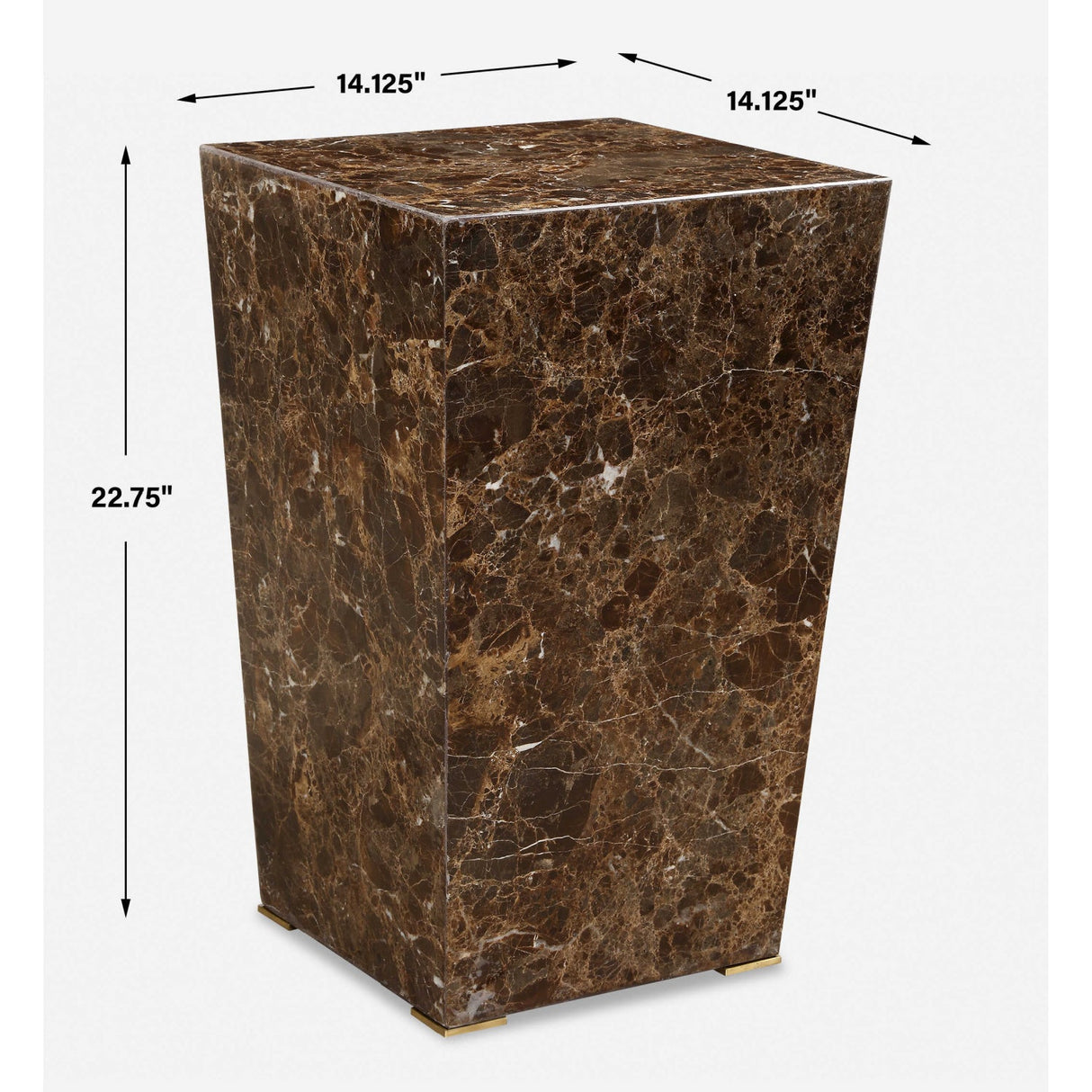 Modern European furniture - Emperador Brown Marble Accent Table - www.oroa.com