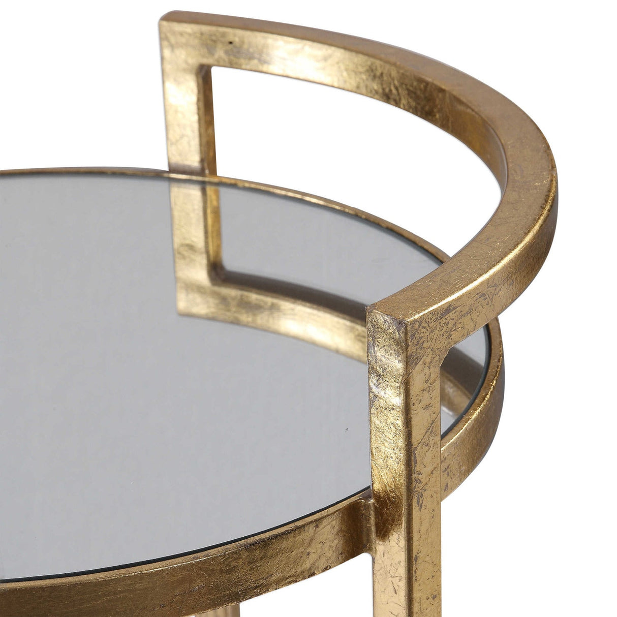Gold Framed Mirror Accent Table by Uttermost Cailin, alternate view 5