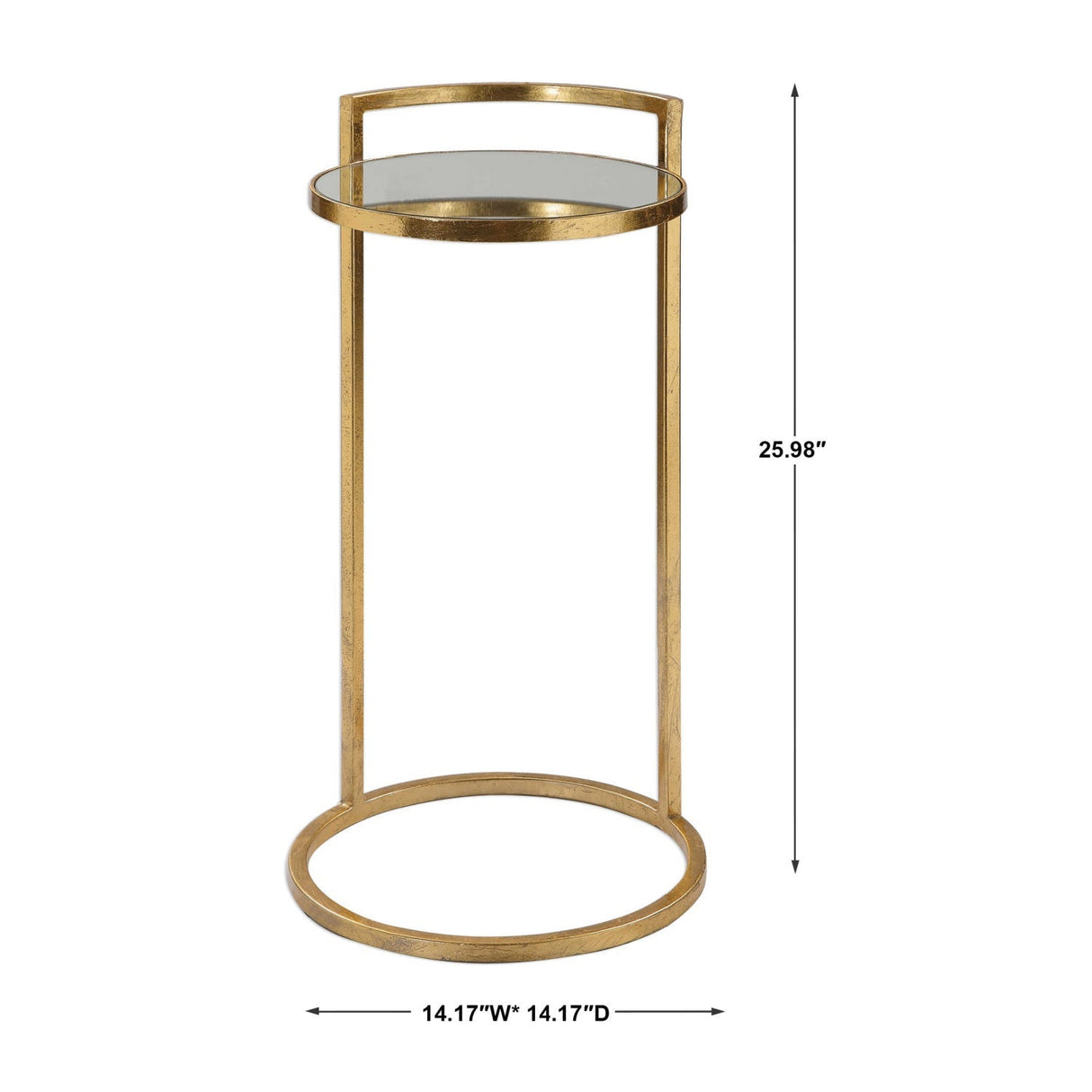 Gold Framed Mirror Accent Table by Uttermost Cailin, alternate view 6