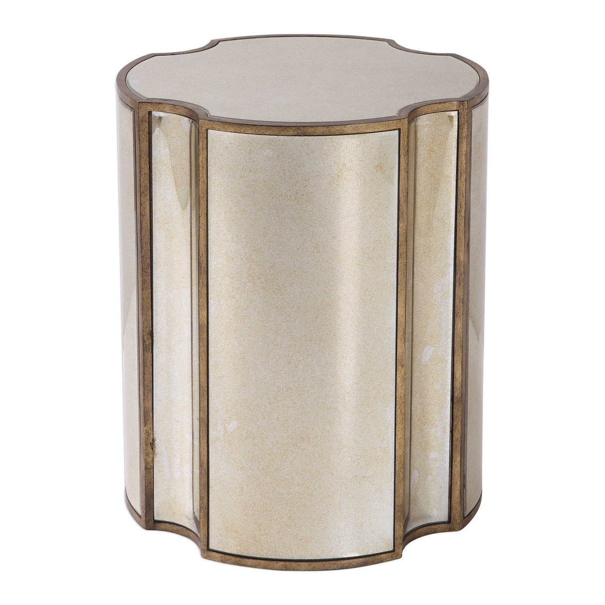 Antique Mirror Quatrefoil Accent Table by Uttermost Harlow