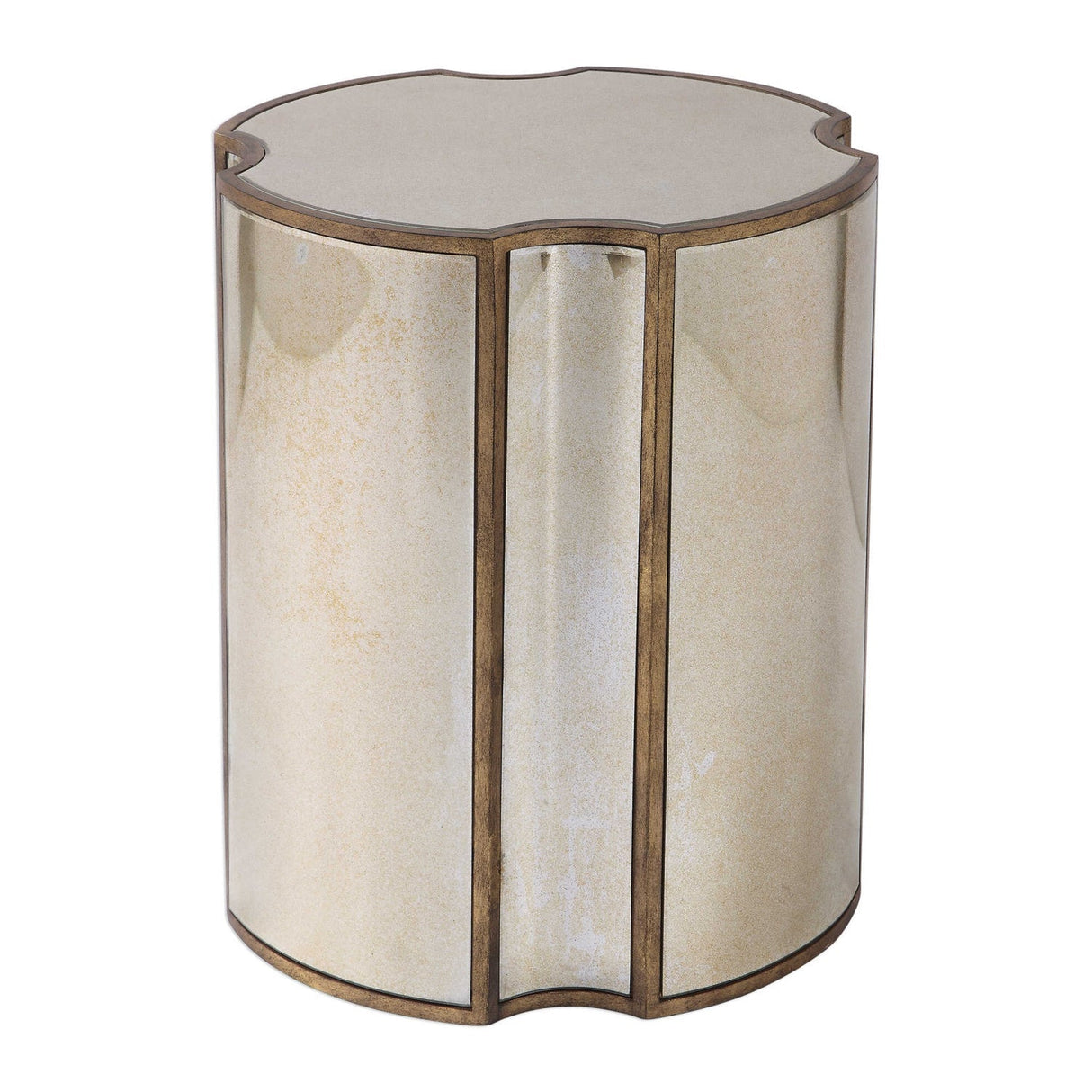 Antique Mirror Quatrefoil Accent Table by Uttermost Harlow, alternate view 3