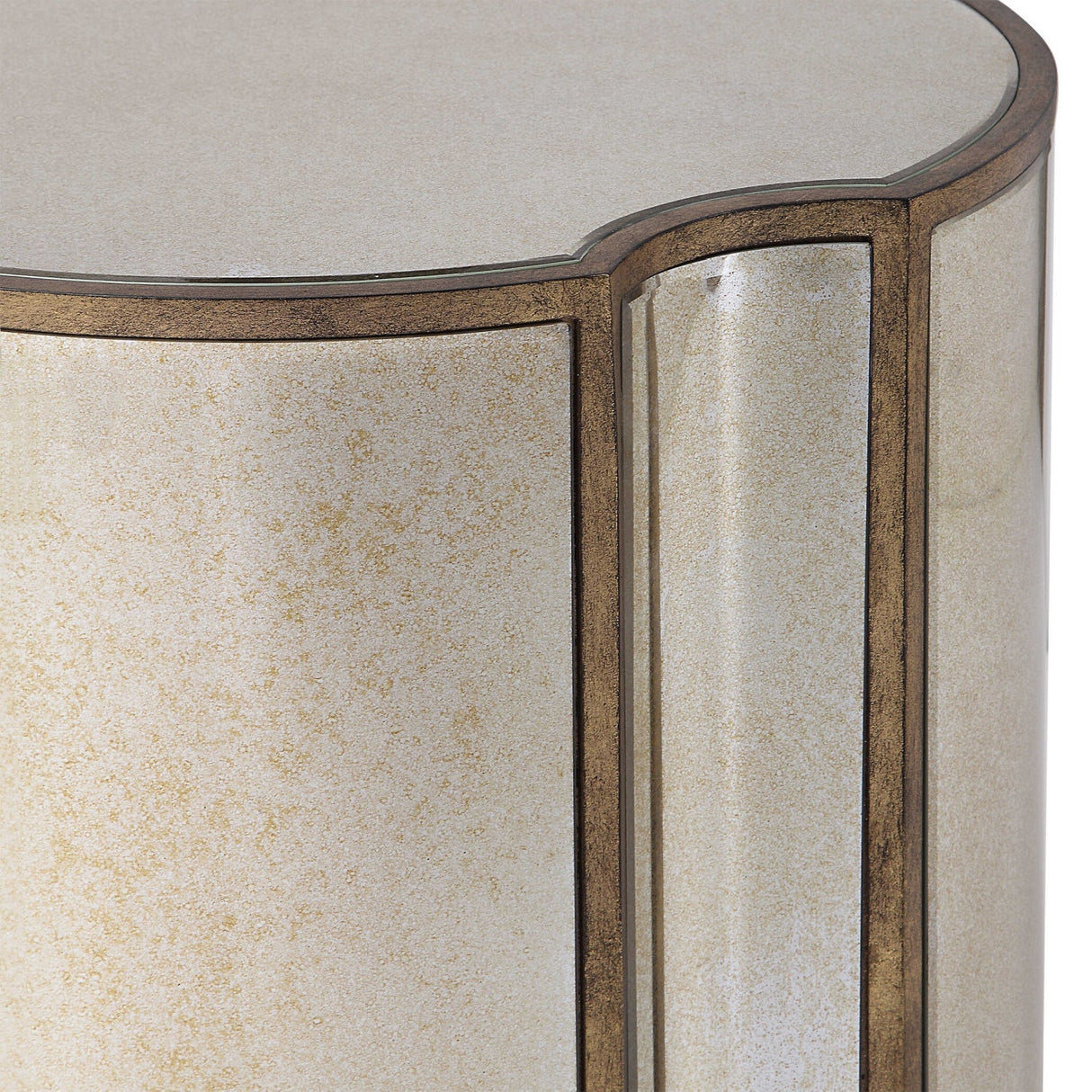 Antique Mirror Quatrefoil Accent Table by Uttermost Harlow, alternate view 4