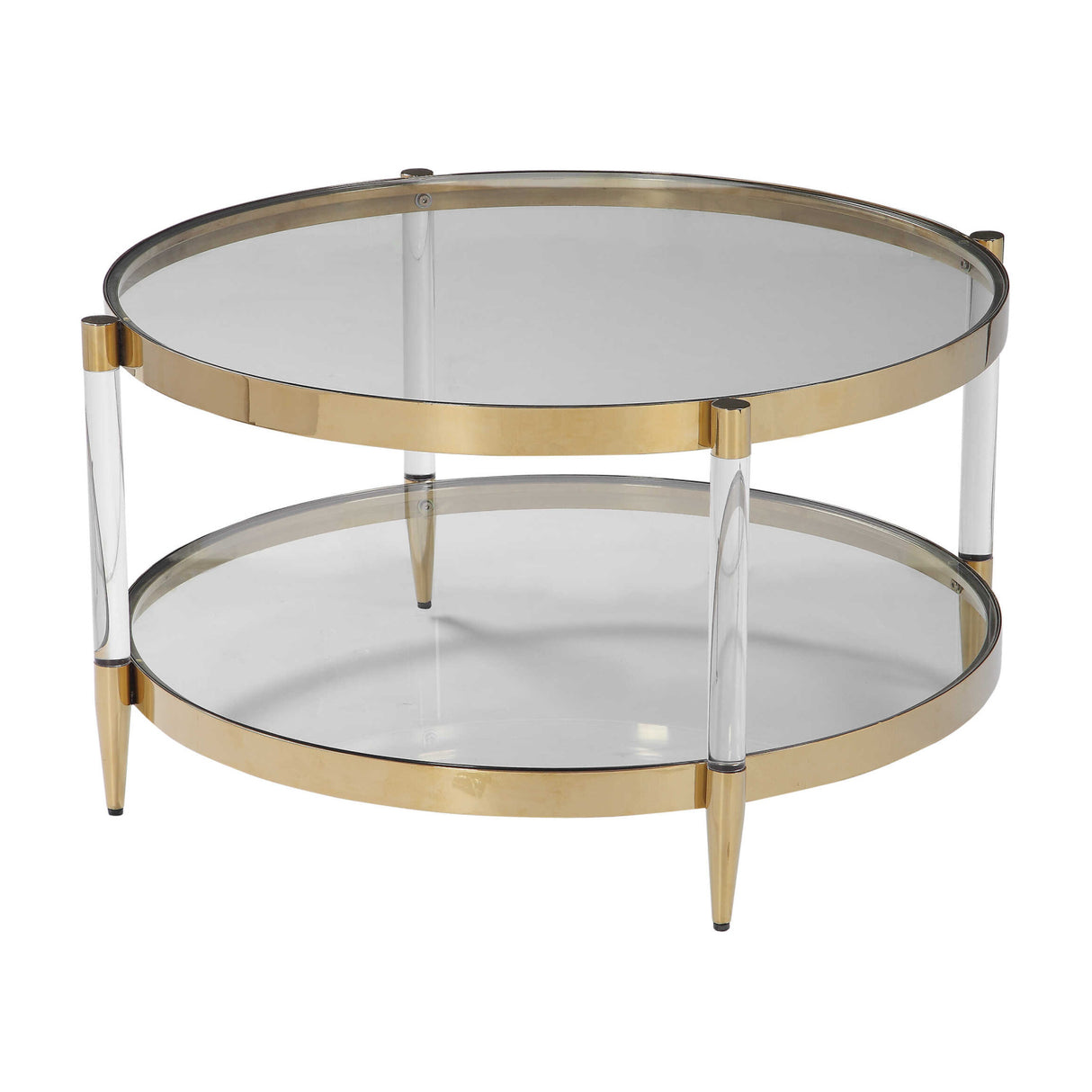Modern European furniture - Round Glass Coffee Table - www.oroa.com