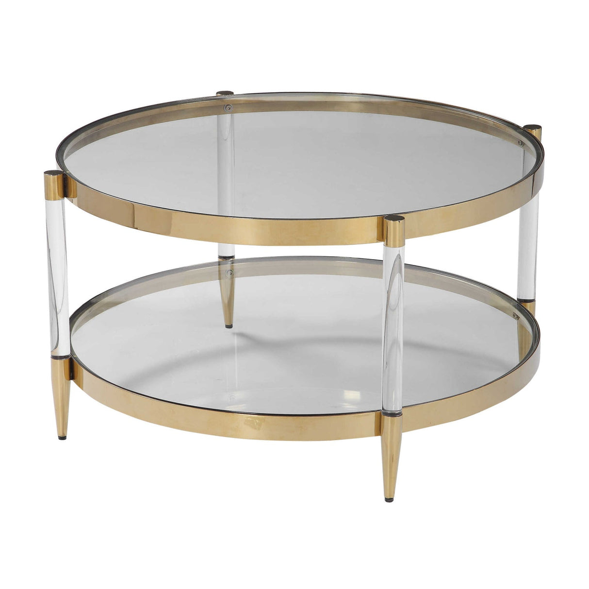 Modern European furniture - Round Glass Coffee Table - www.oroa.com