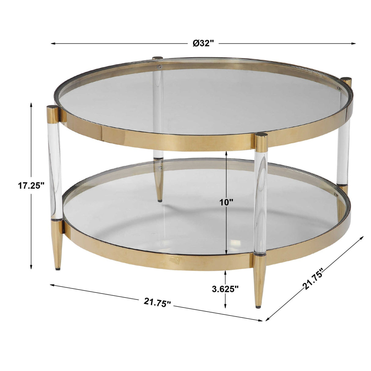 Modern European furniture - Round Glass Coffee Table - www.oroa.com