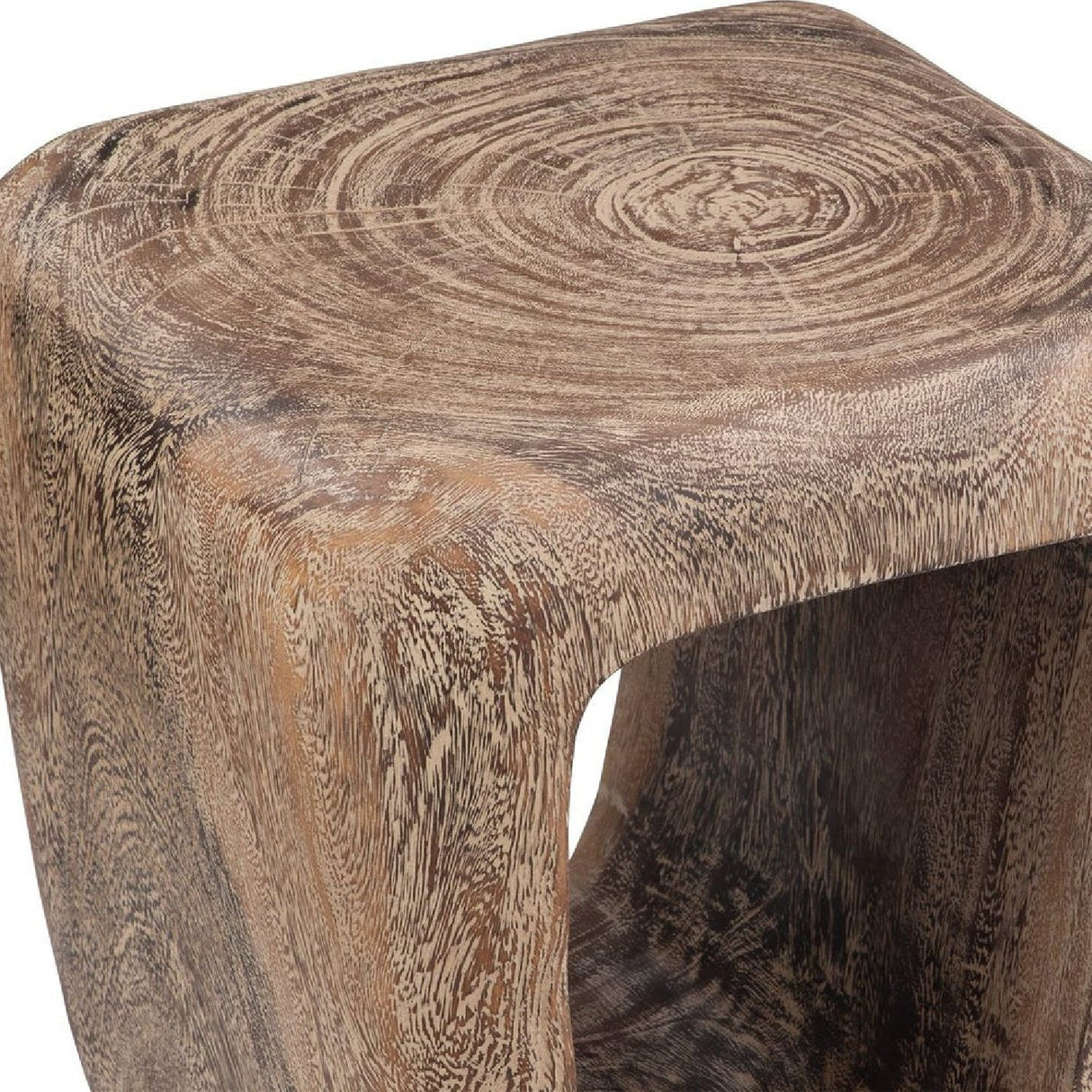 Washed Suar Wood Accent Stool by Uttermost Loophole, alternate view 5