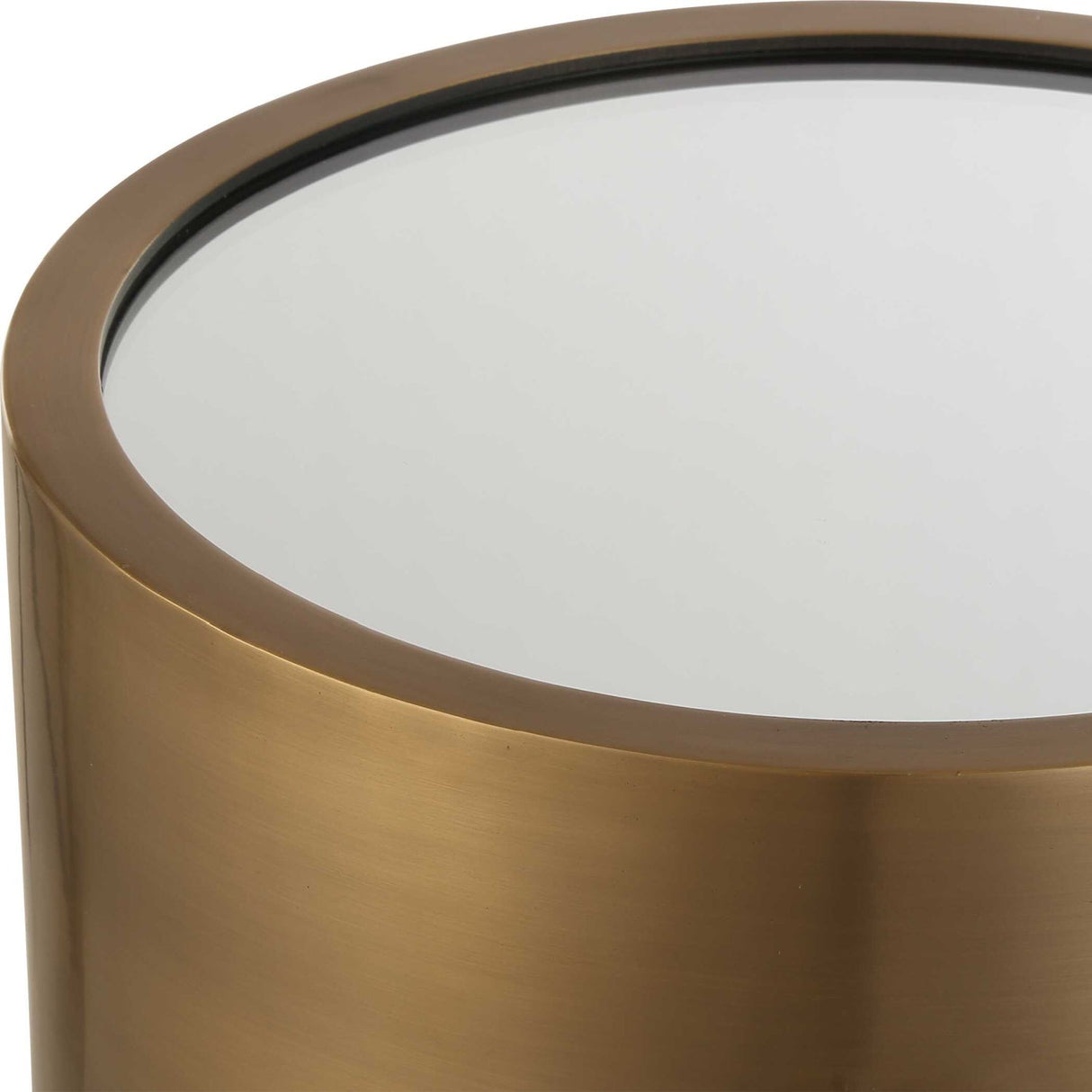 Modern European furniture - Cylindrical Brass Mirrored Drink Table - www.oroa.com