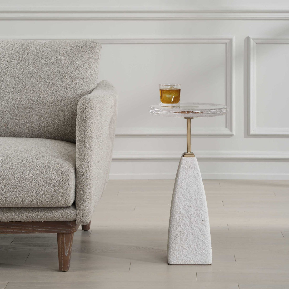 Seeded Glass Drink Table by Uttermost Sora, alternate view 2