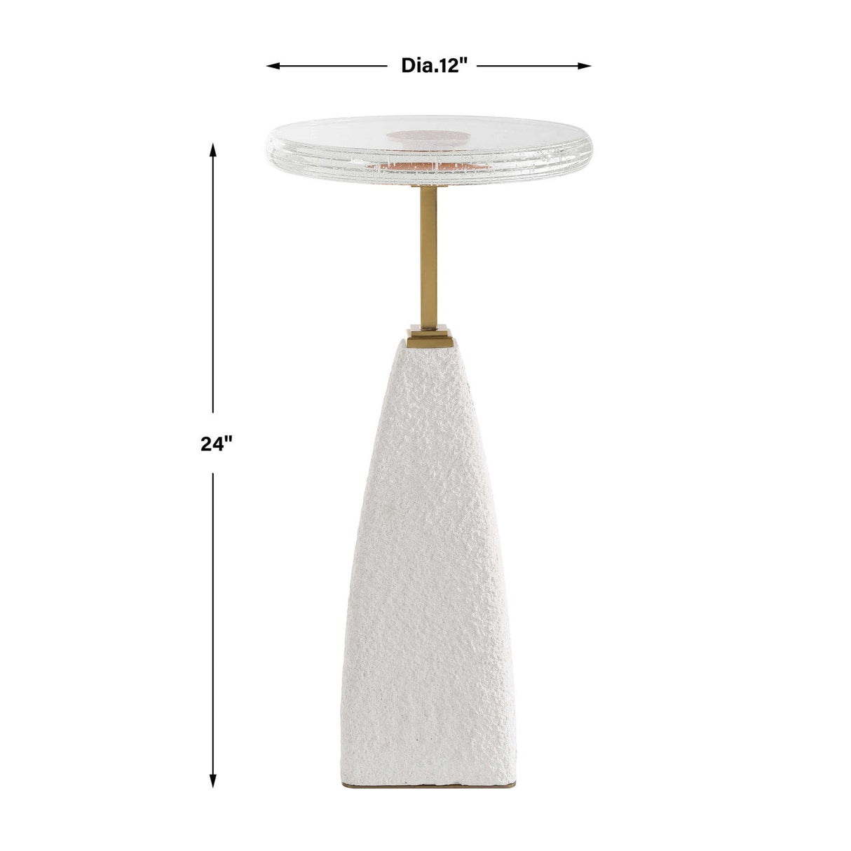 Seeded Glass Drink Table by Uttermost Sora, alternate view 8