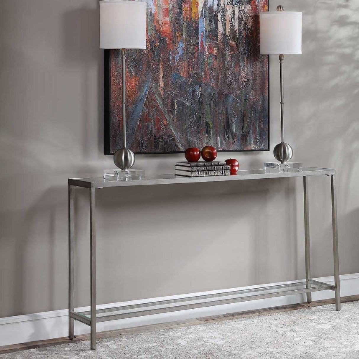 Modern European furniture - Beveled Mirror Console Table - www.oroa.com