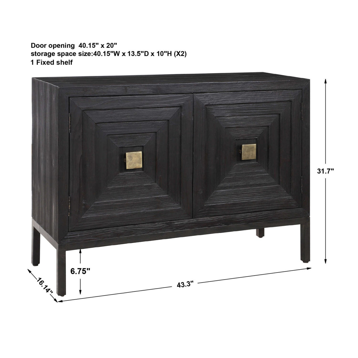 Modern European furniture - Fir Wood 2-Door Cabinet - www.oroa.com