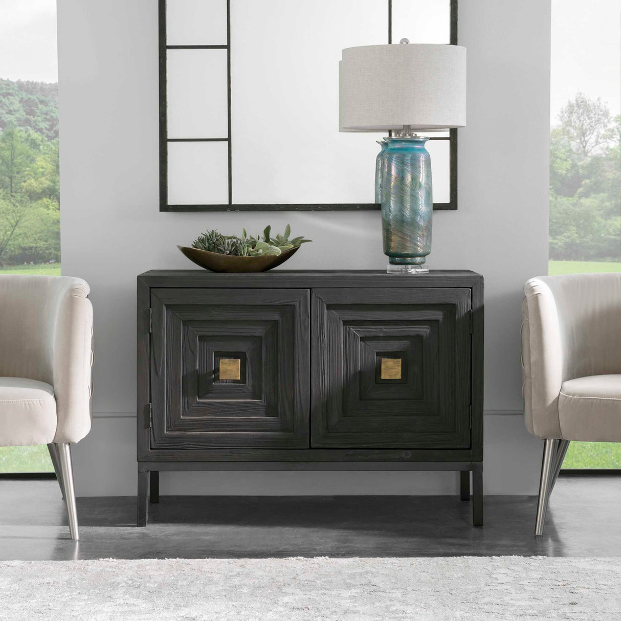 Fir Wood 2-Door Cabinet | Oroa.com