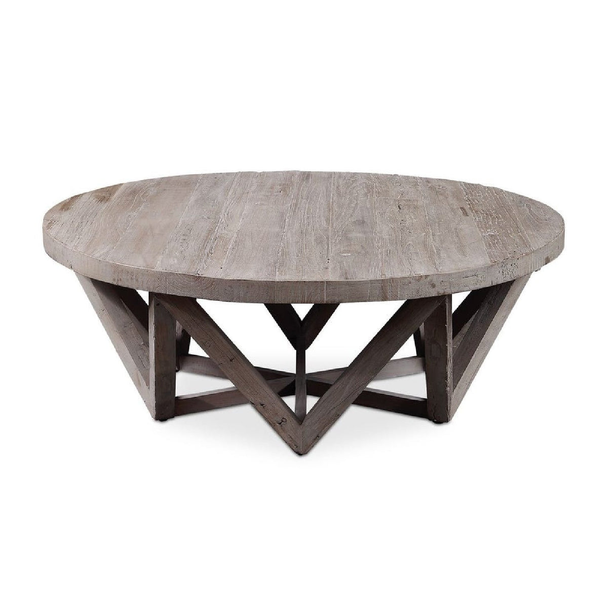 Modern European furniture - Round Elm Wood Coffee Table - www.oroa.com