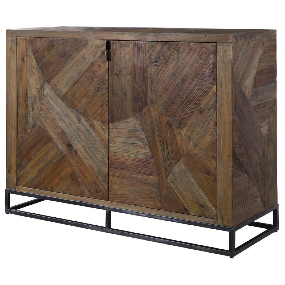 2-Door Marquetry Wooden Cabinet by Uttermost Evros