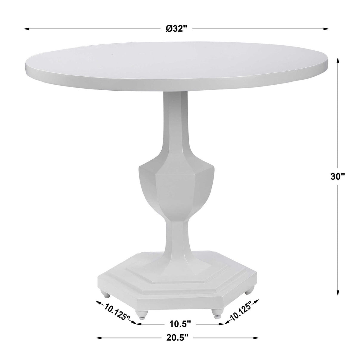 Modern European furniture - Gloss White Round Foyer Table - www.oroa.com