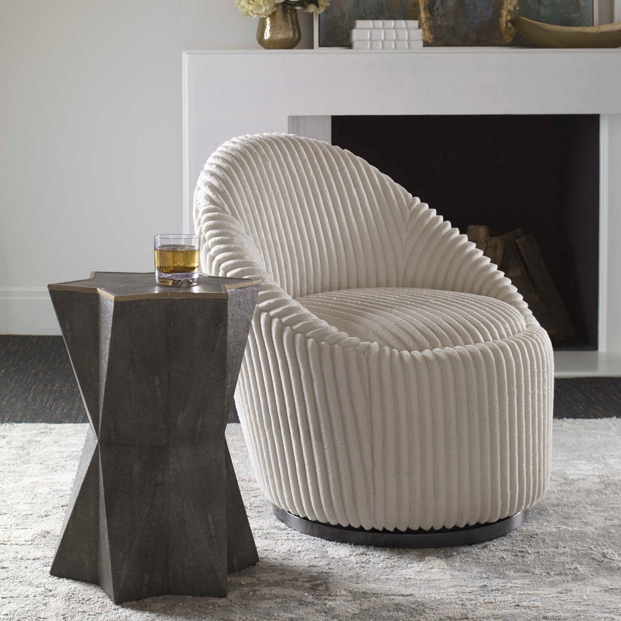 Modern European furniture - Gray Star-Shaped Accent Table - www.oroa.com
