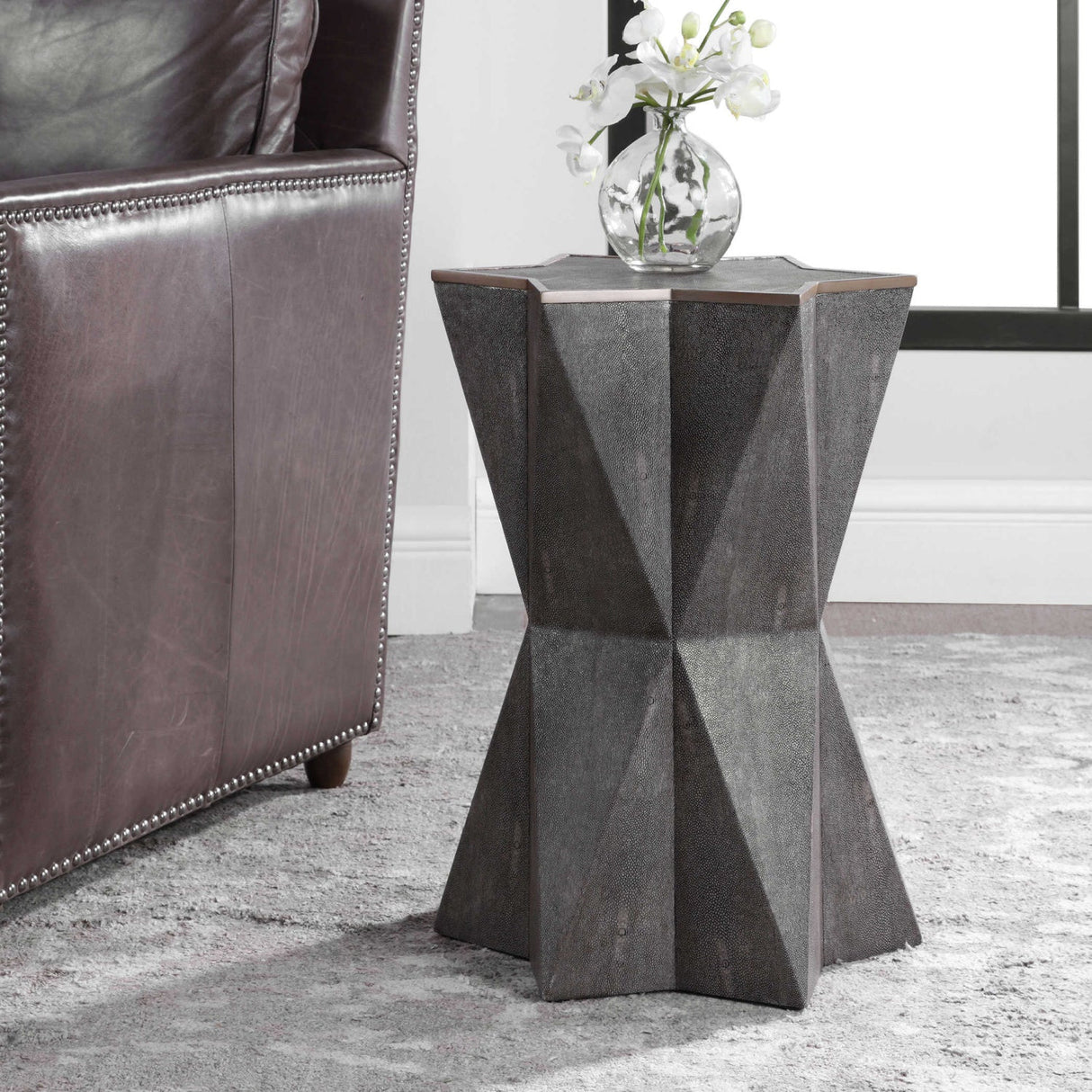 Modern European furniture - Gray Star-Shaped Accent Table - www.oroa.com