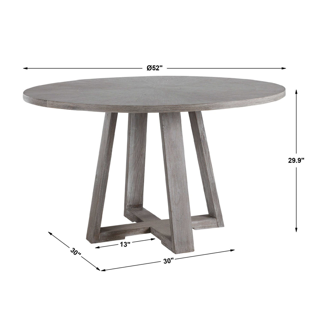Modern European furniture - Gray Oak Round Dining Table - www.oroa.com