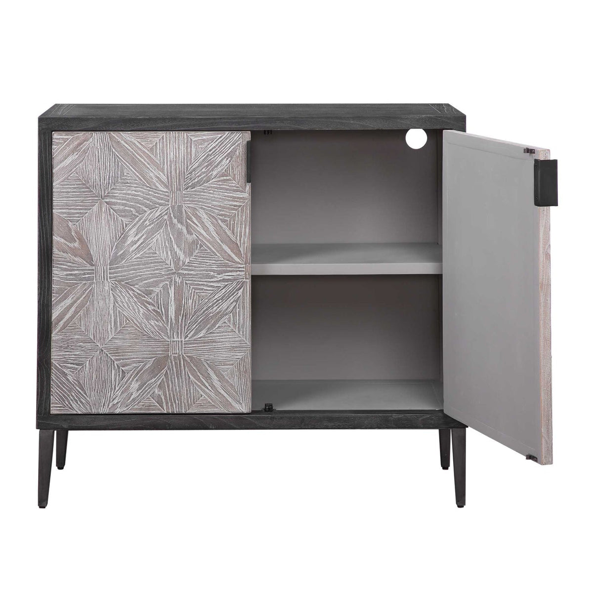 Oak Mosaic 2-Door Cabinet by Uttermost Laurentia, alternate view 3