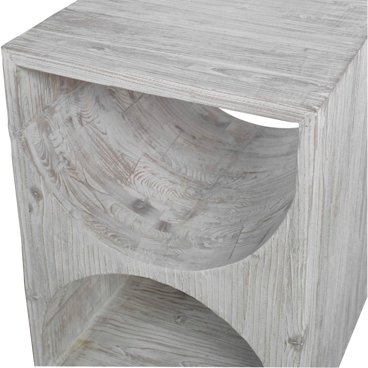 Modern European furniture - Carved Fir Wood Side Table - www.oroa.com