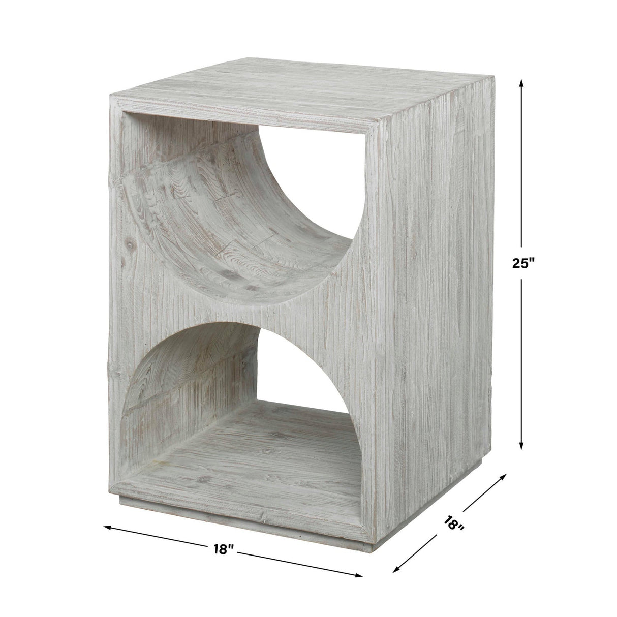Modern European furniture - Carved Fir Wood Side Table - www.oroa.com