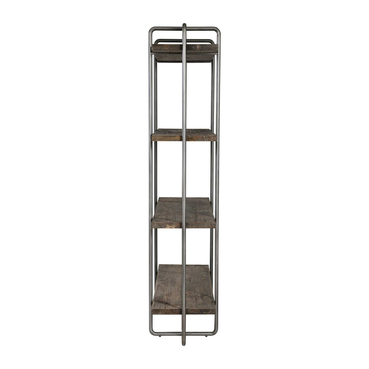 Modern European furniture - Brushed Pewter Framed Bookshelf - www.oroa.com