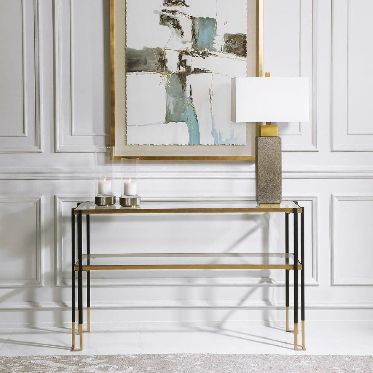 Gold Leaf Console Table by Uttermost Kentmore, alternate view 6