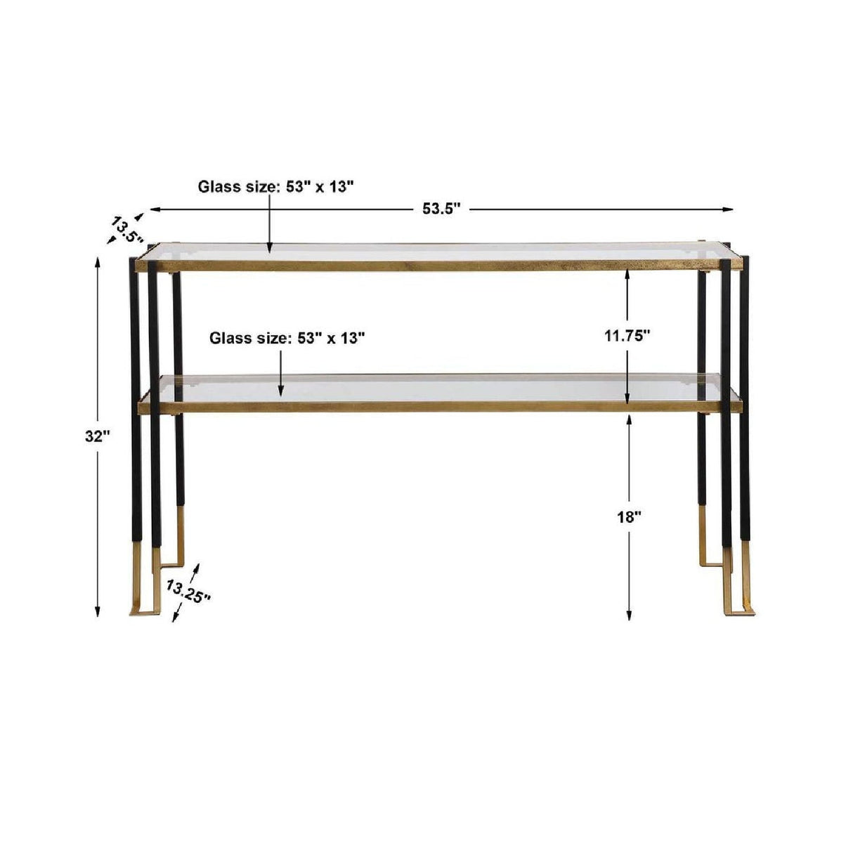Gold Leaf Console Table by Uttermost Kentmore, alternate view 8