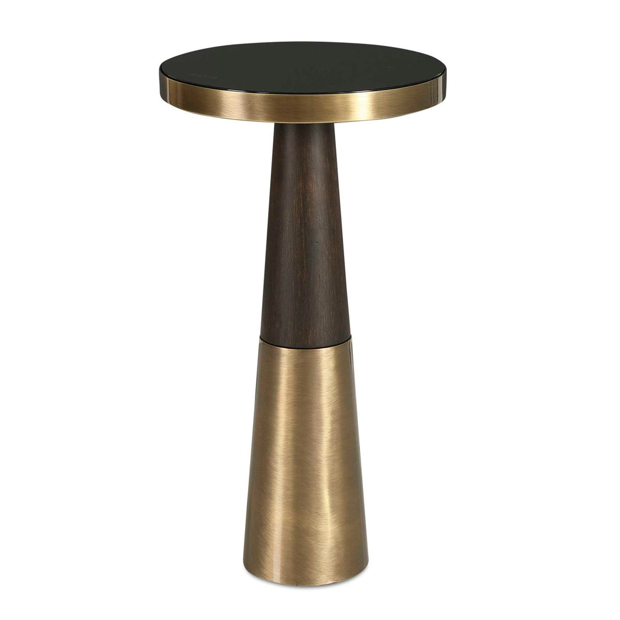 Black Glass Accent Table by Uttermost Fortier