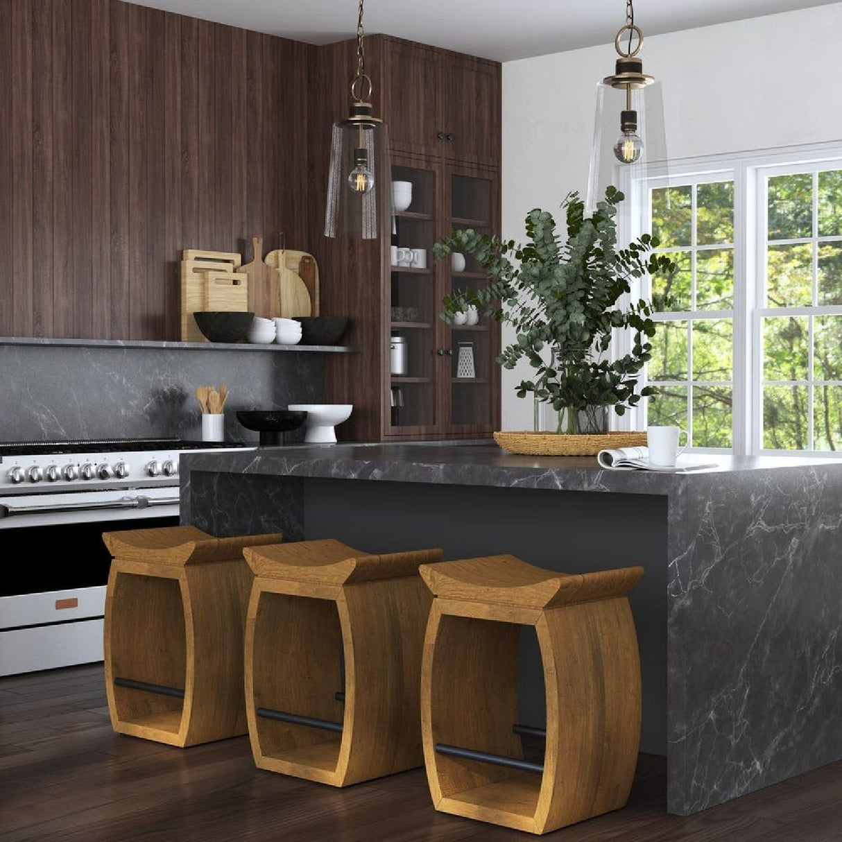 Elm Wood Counter Stool by Uttermost Connor, alternate view 2