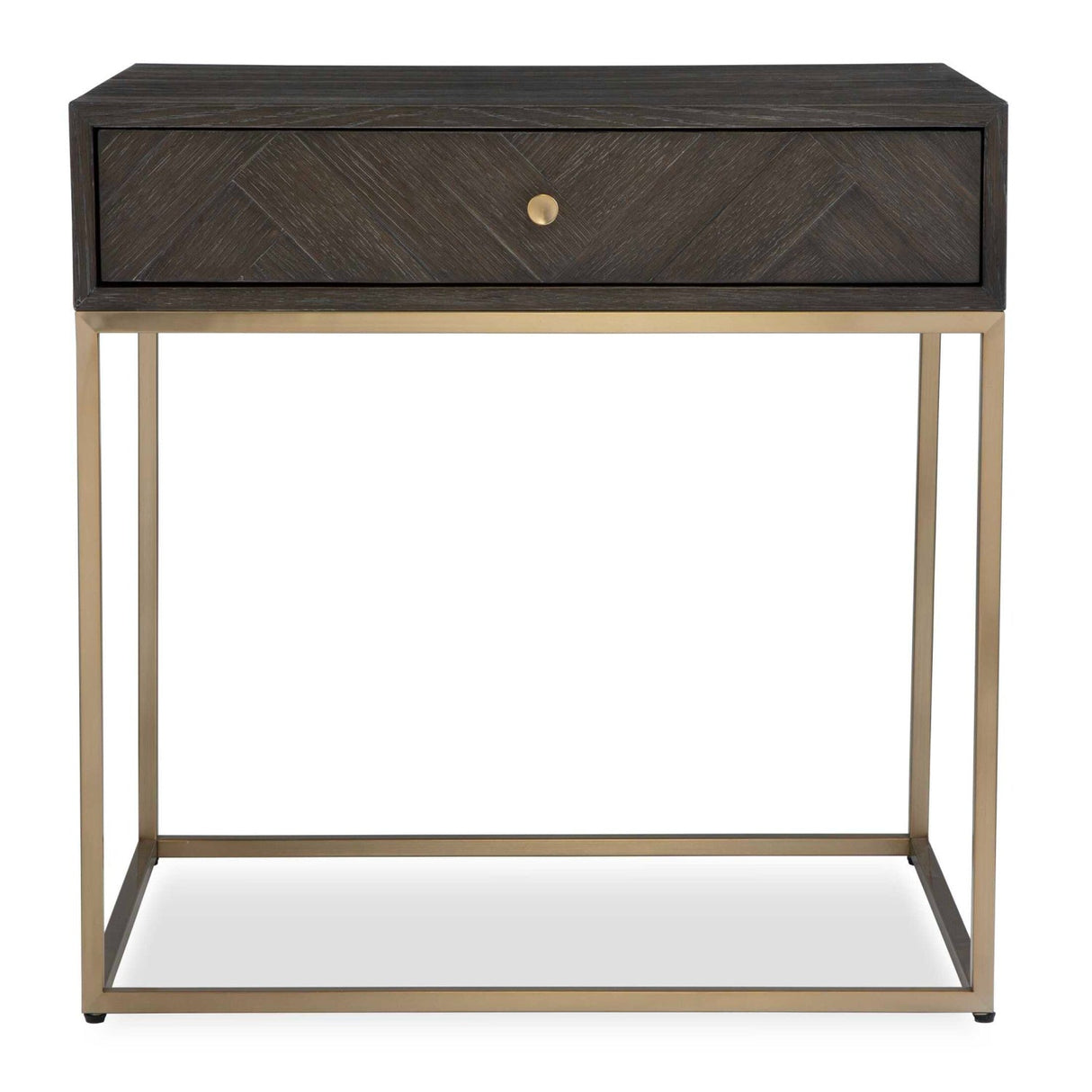 Modern European furniture - Oak Herringbone 1-Drawer Side Table - www.oroa.com