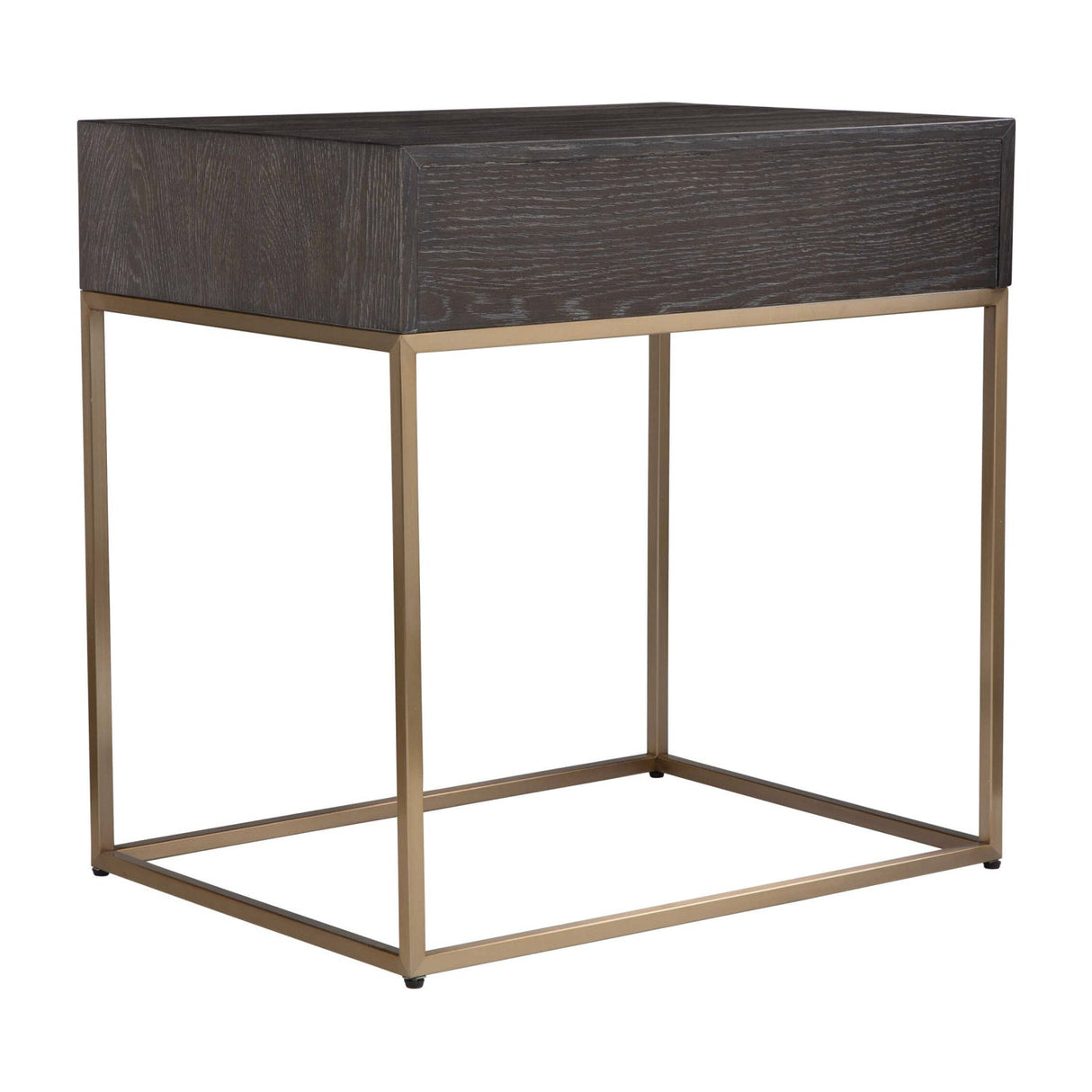 Modern European furniture - Oak Herringbone 1-Drawer Side Table - www.oroa.com