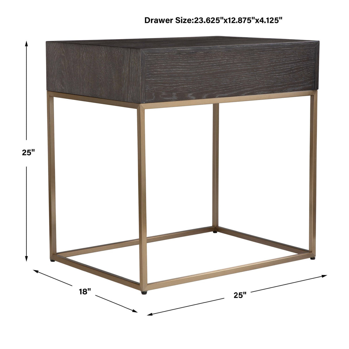 Modern European furniture - Oak Herringbone 1-Drawer Side Table - www.oroa.com