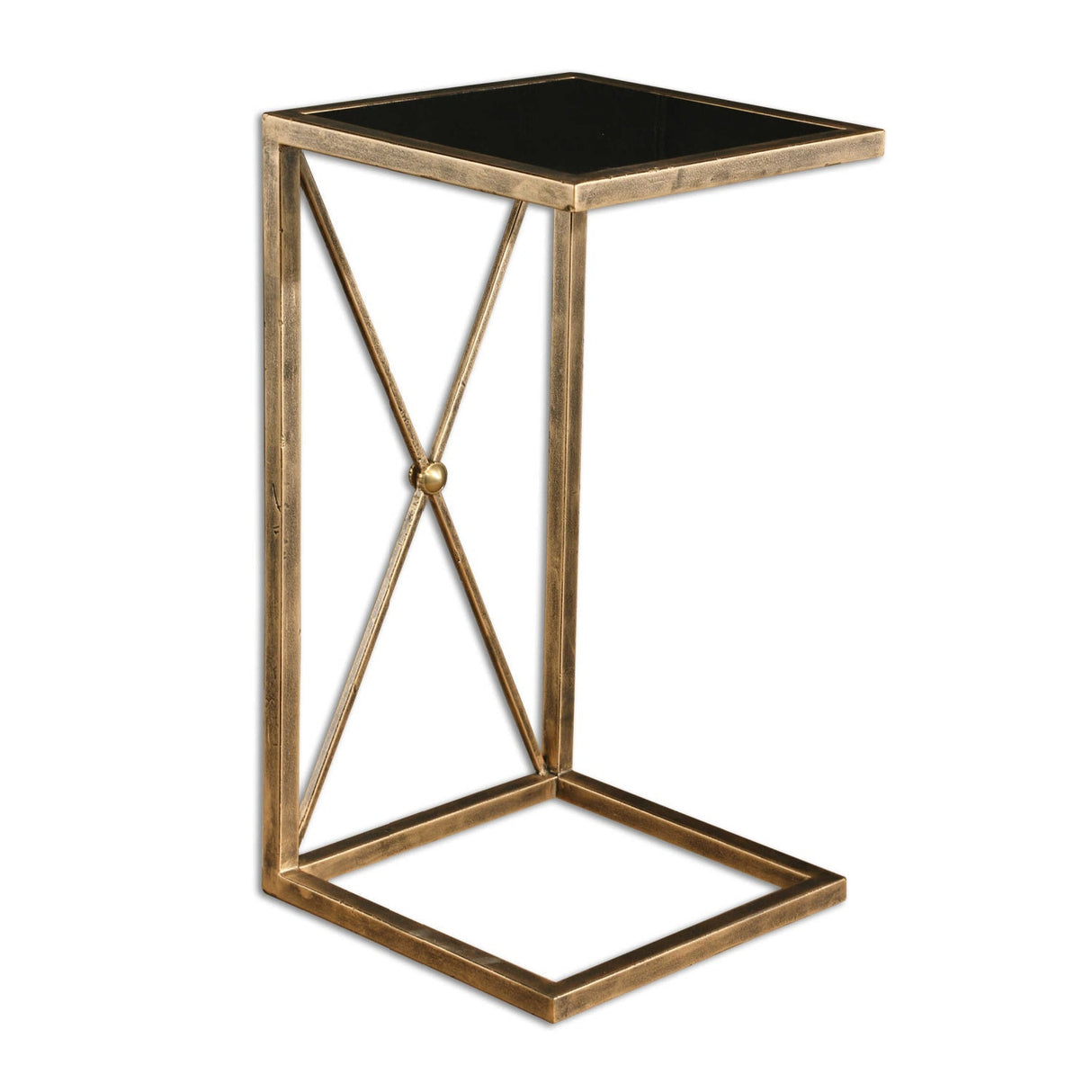 Gold C-Shaped Accent Table by Uttermost Zafina