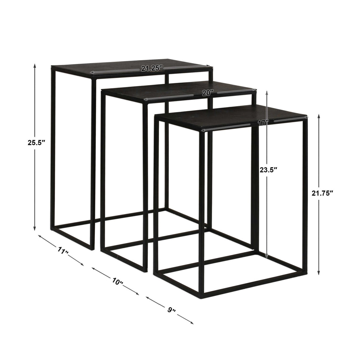 Modern European furniture - Cast Aluminum Nesting Tables (3) - www.oroa.com